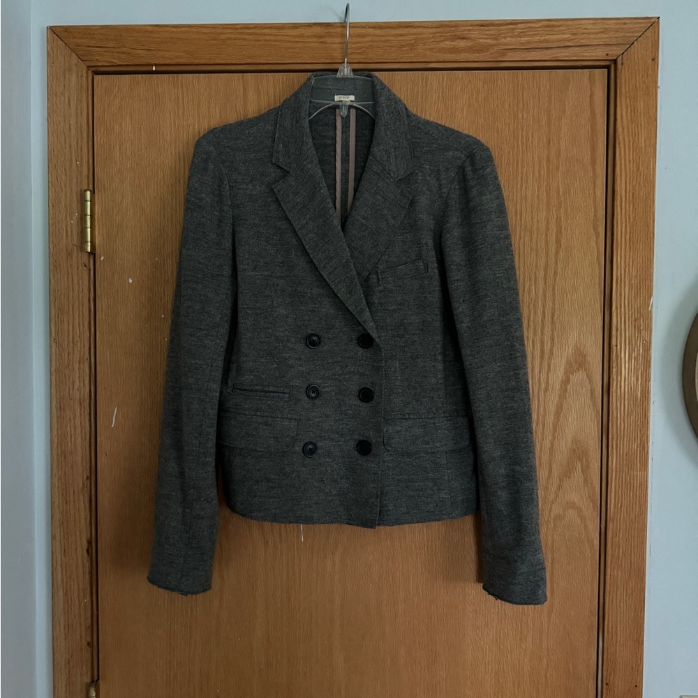 JCrew grey blazer wool size 6